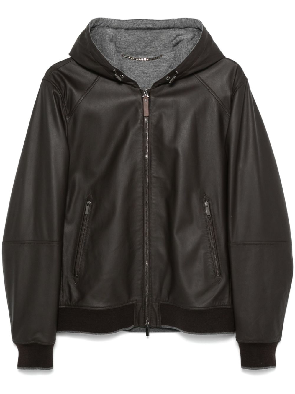 Canali leather jacket - Black von Canali