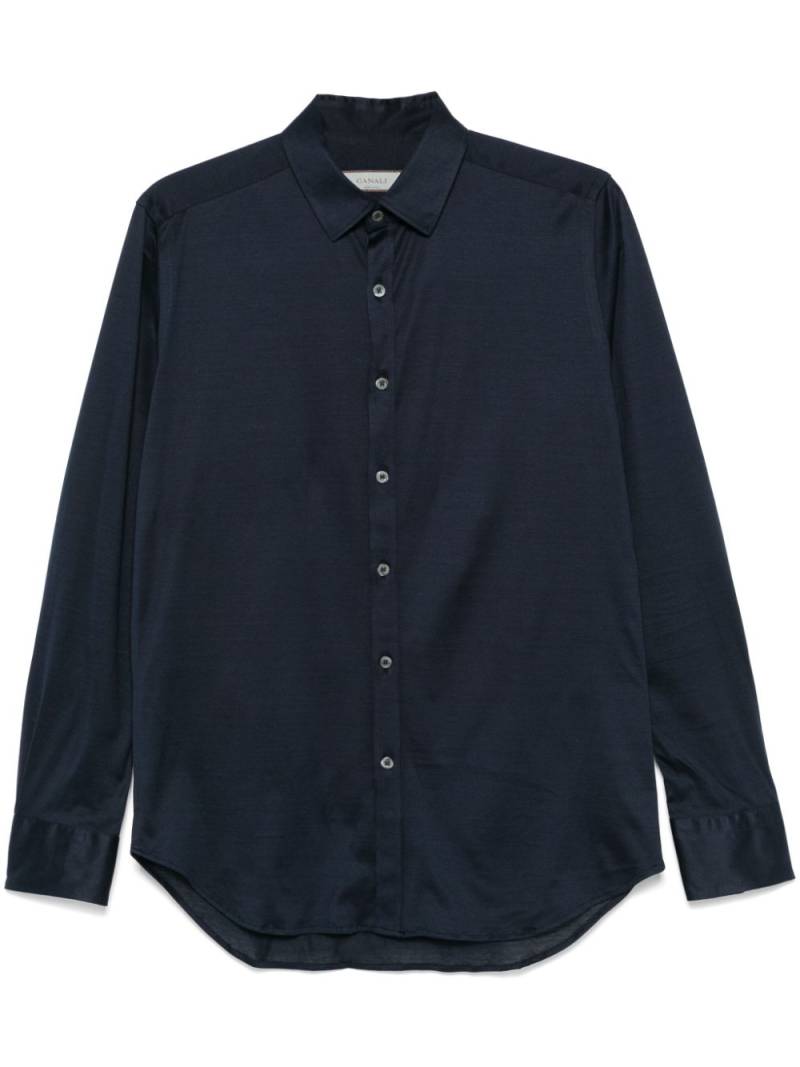 Canali lightweight-jersey shirt - Blue von Canali