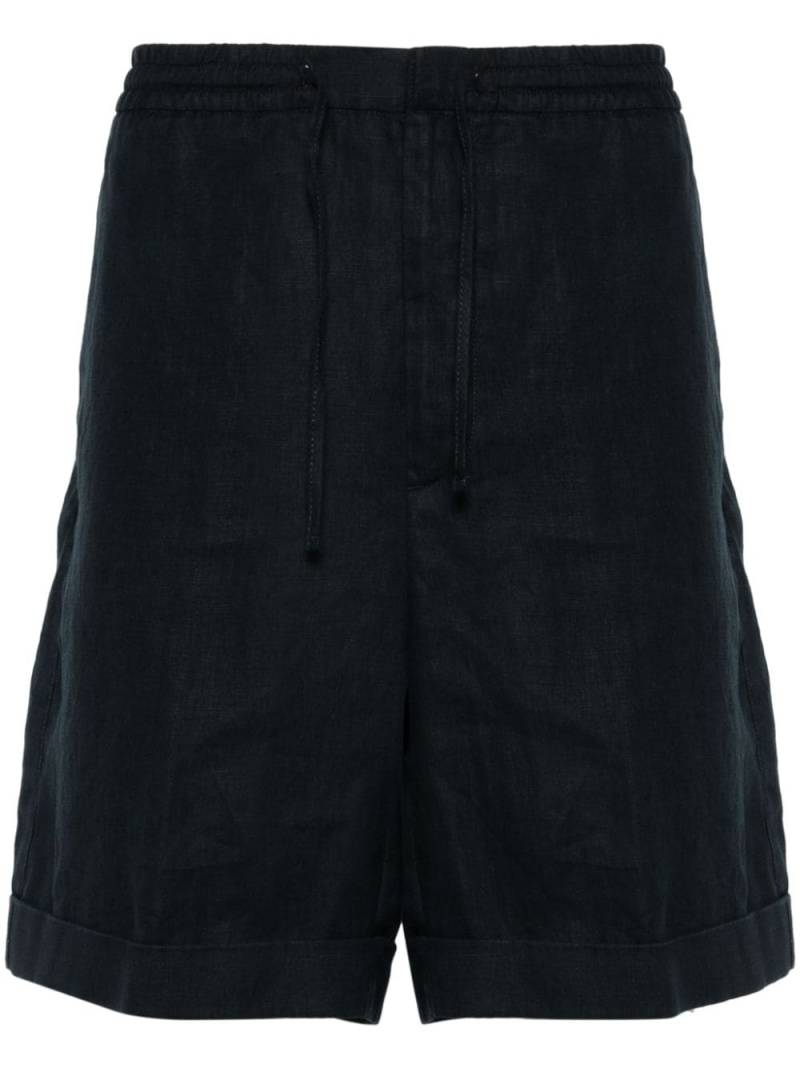 Canali linen bermuda shorts - Blue von Canali