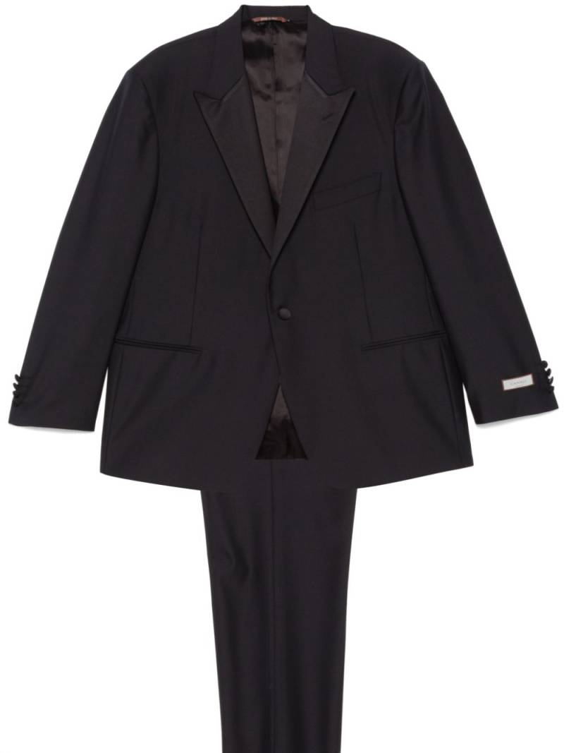 Canali logo-appliqué suit - Black von Canali