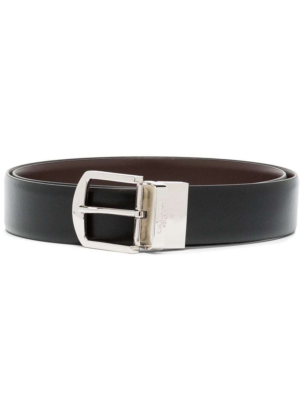 Canali logo-engraved leather belt - Black von Canali