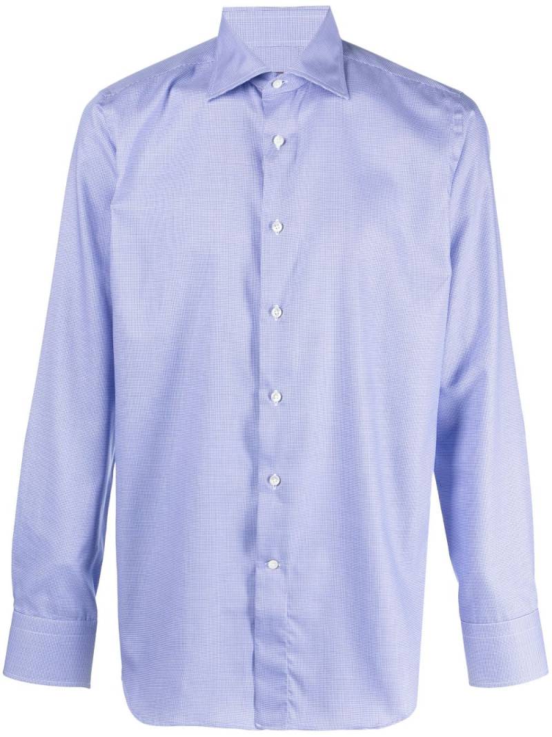 Canali long-sleeve cotton shirt - Blue von Canali