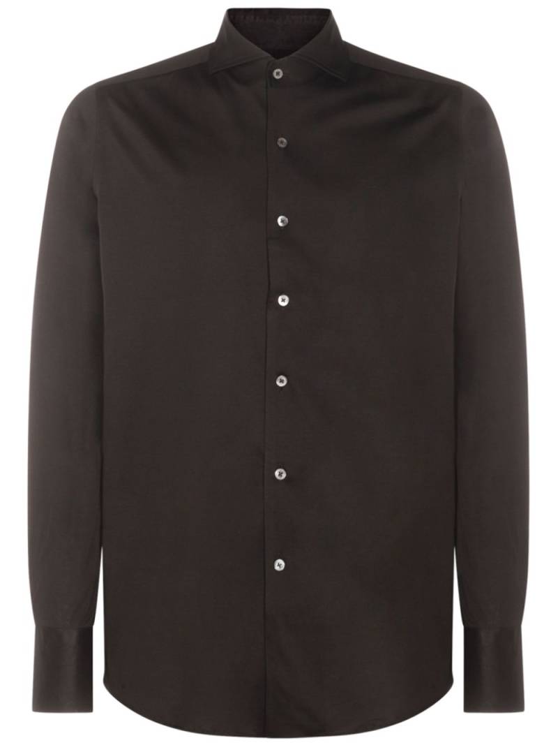 Canali long-sleeve cotton shirt - Brown von Canali