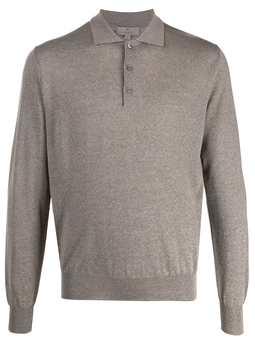 Canali long-sleeve polo shirt - Neutrals von Canali