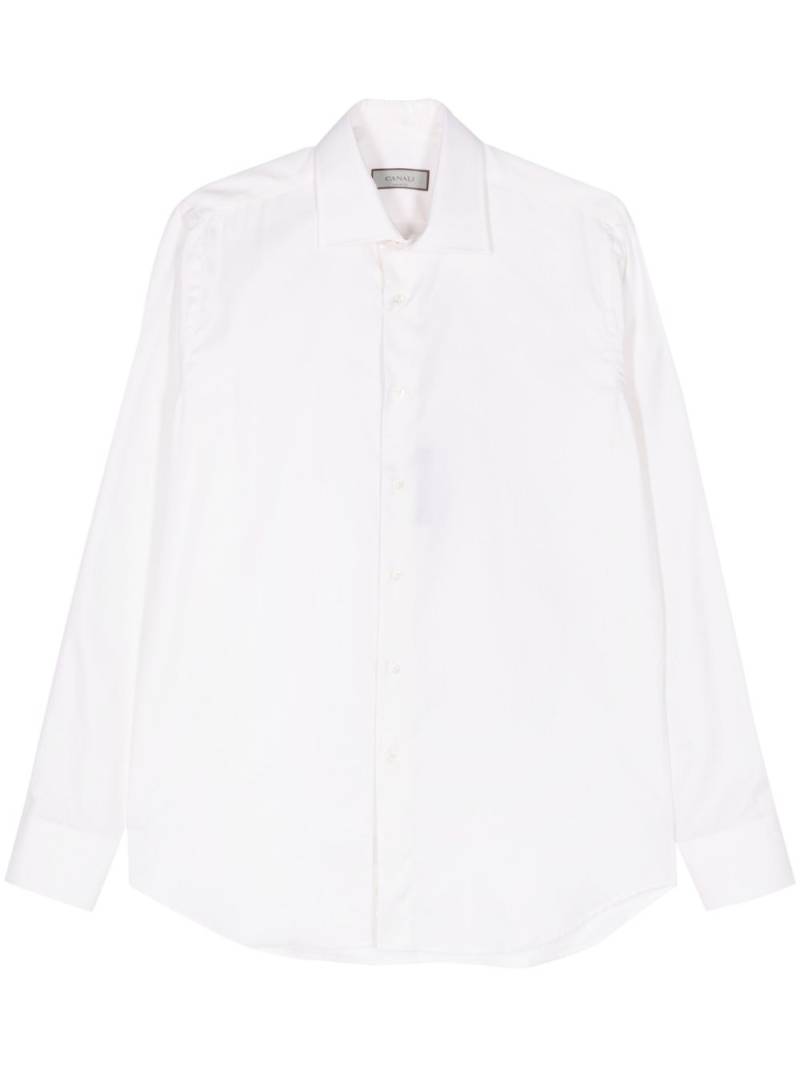 Canali long-sleeve poplin shirt - Neutrals von Canali