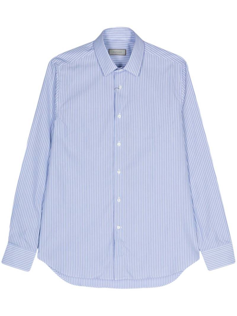 Canali long-sleeve striped shirt - Blue von Canali