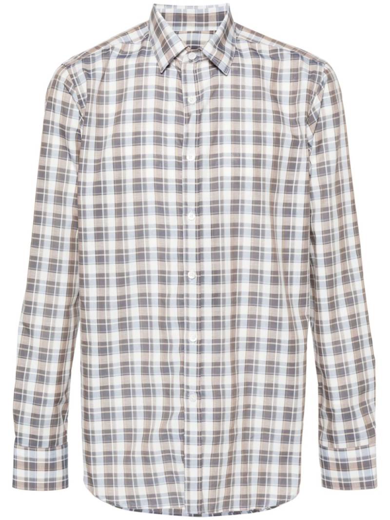 Canali long-sleeves checked shirt - White von Canali