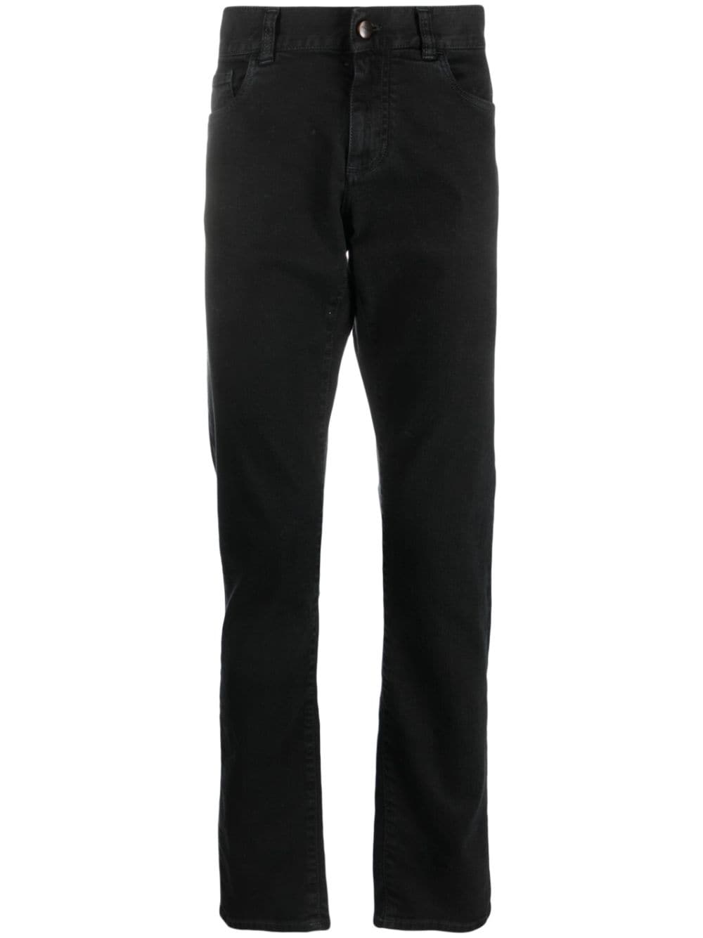 Canali low-rise slim-fit jeans - Black von Canali