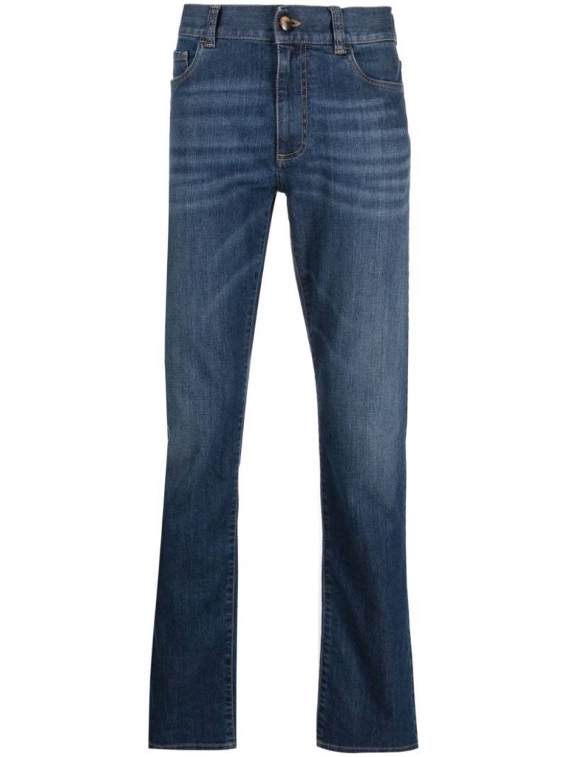 Canali low-rise straight-leg jeans - Blue von Canali
