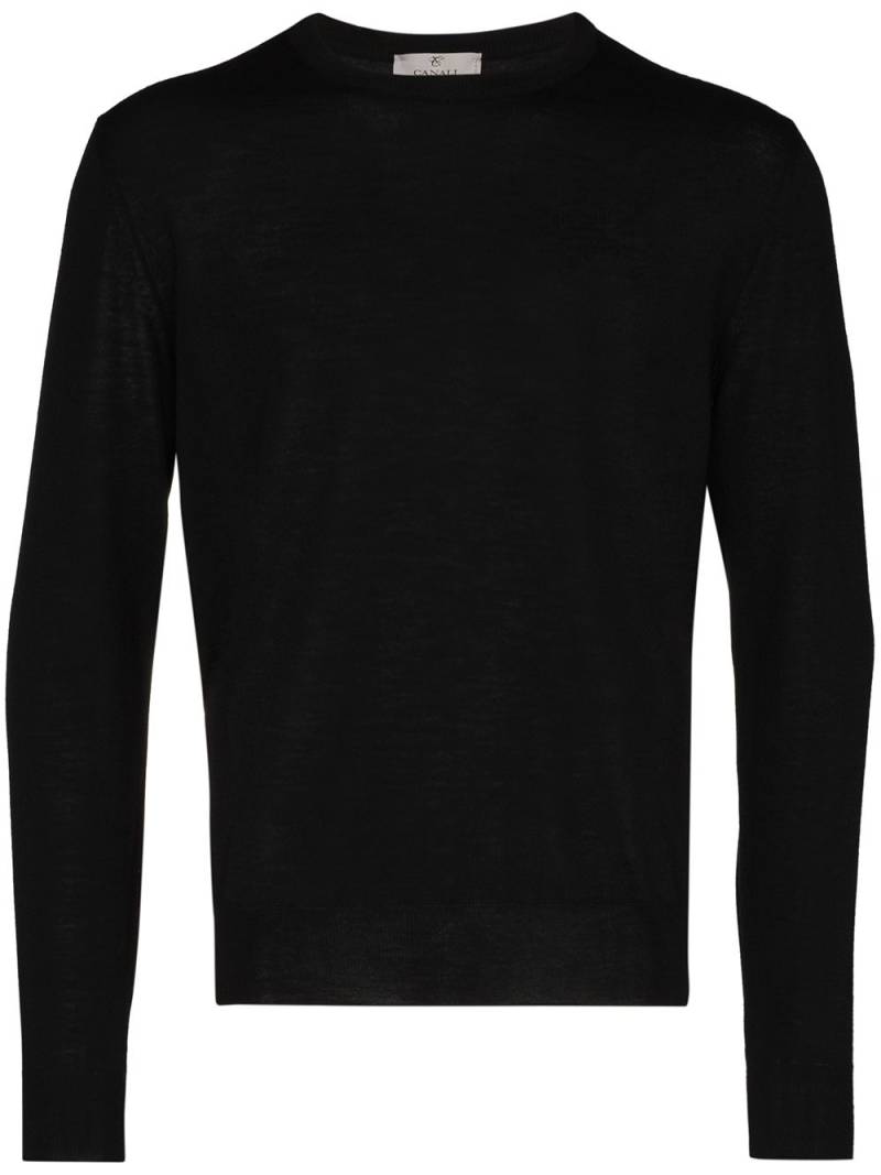 Canali fine-knit sweater - Black von Canali