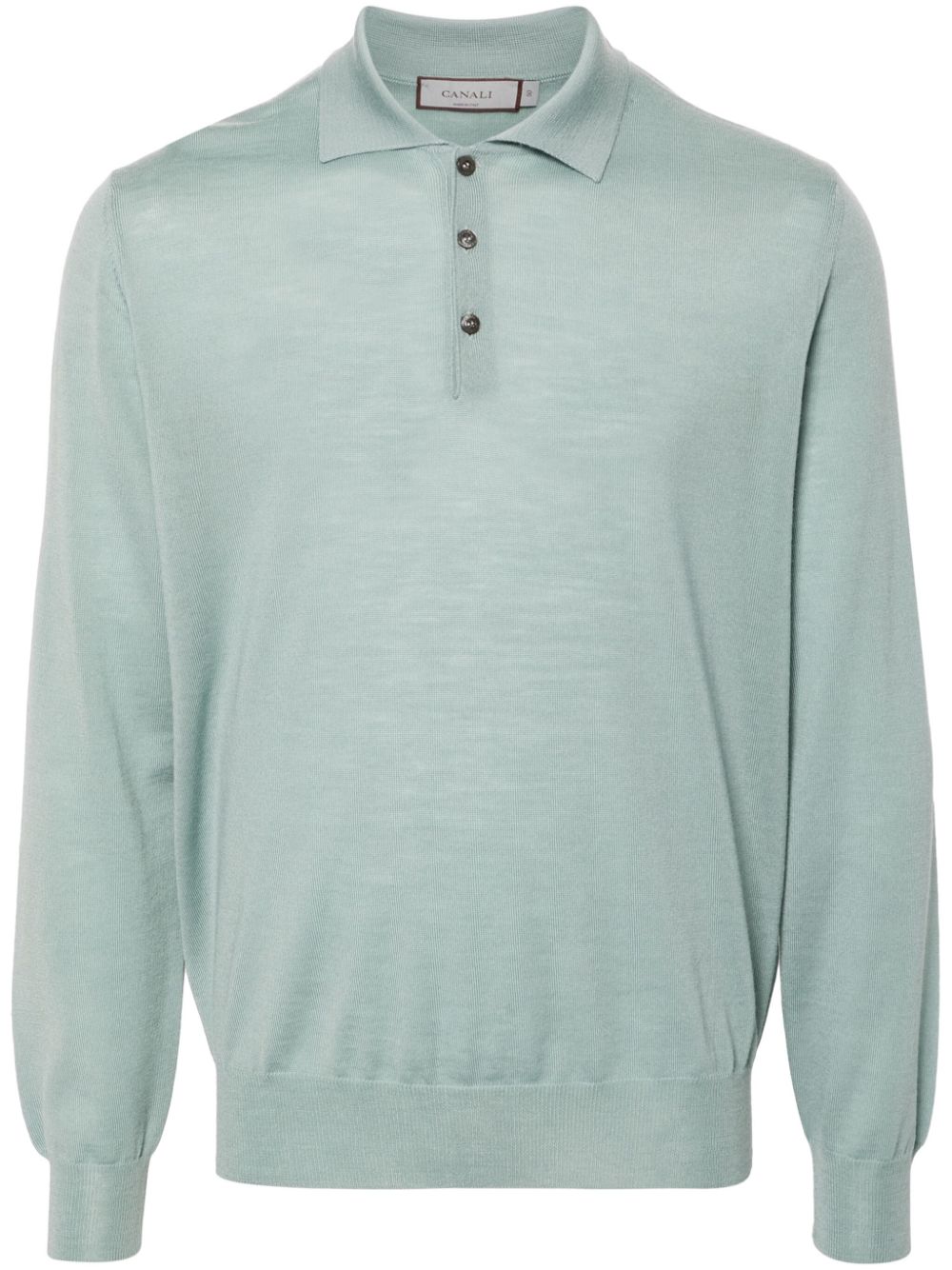 Canali merino-wool polo shirt - Green von Canali