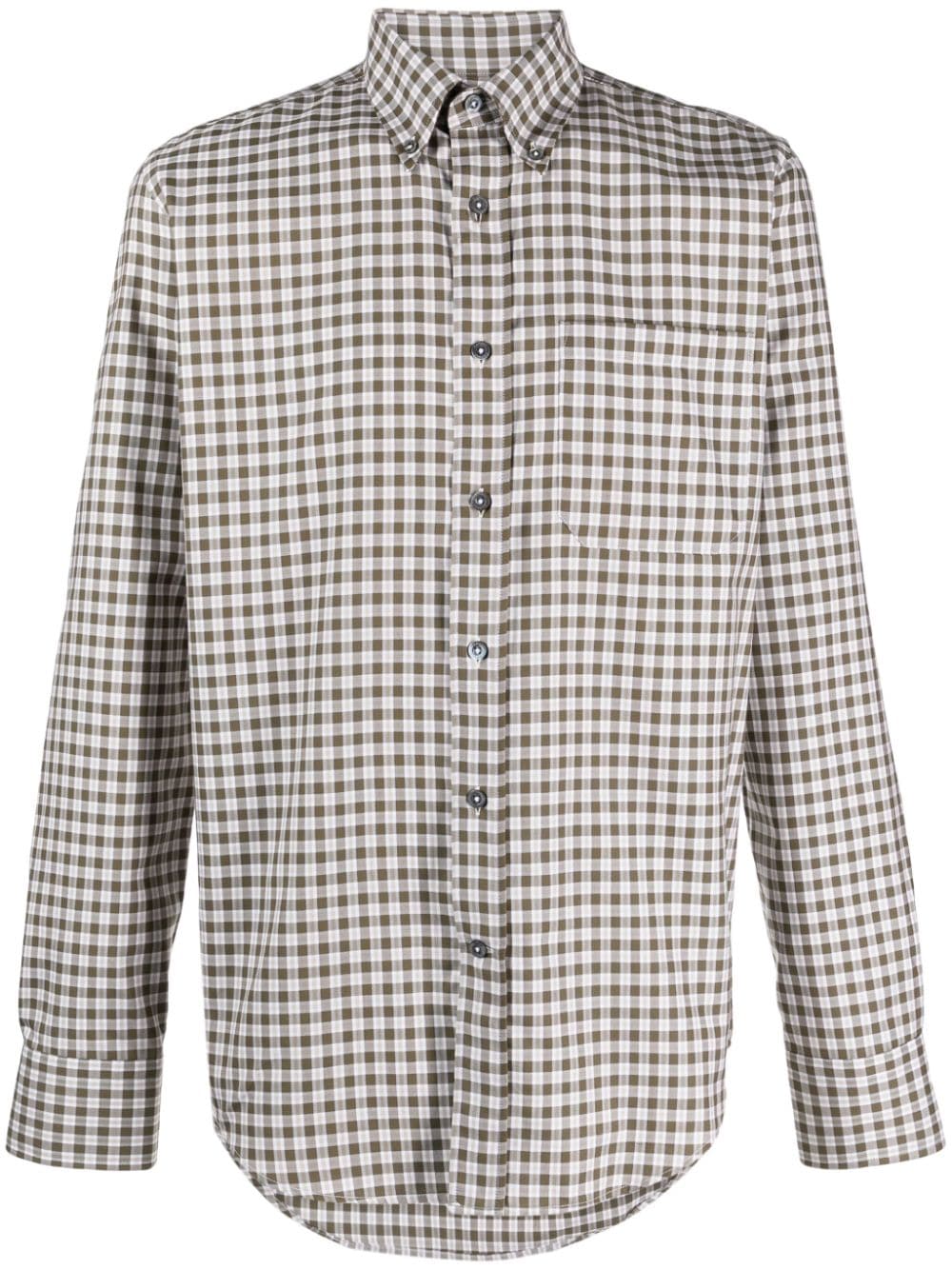 Canali micro plaid-check pattern shirt - Green von Canali