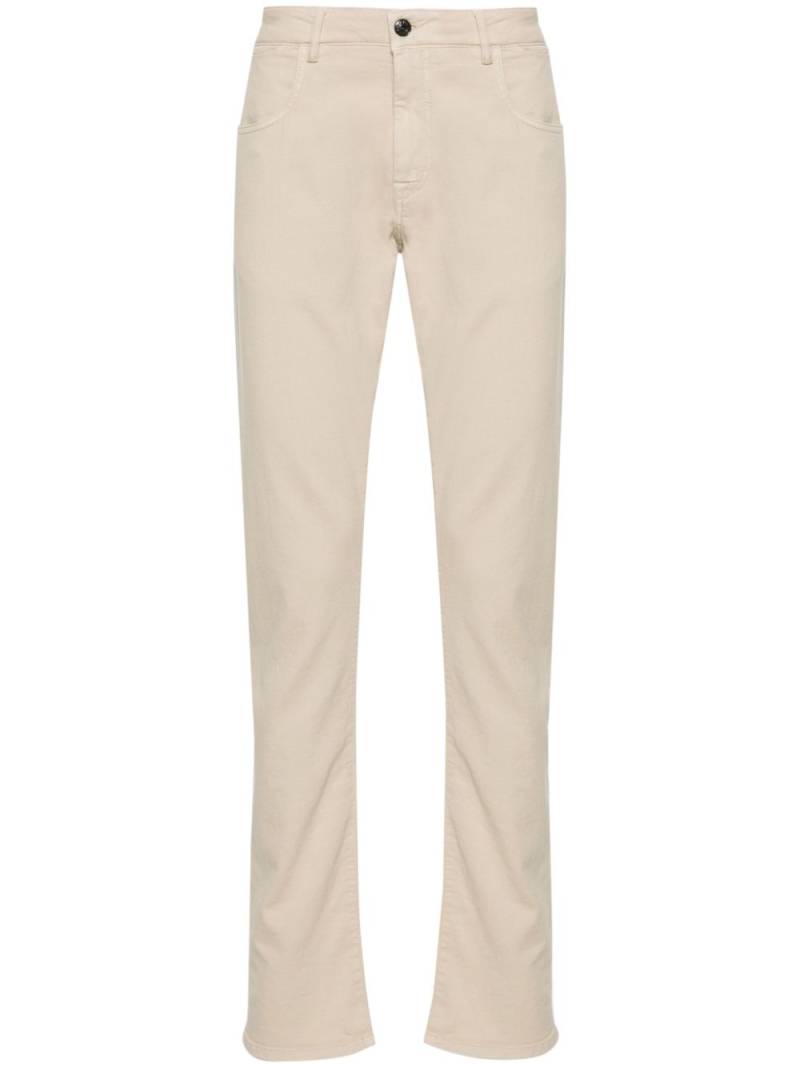 Canali mid-rise slim trousers - Neutrals von Canali