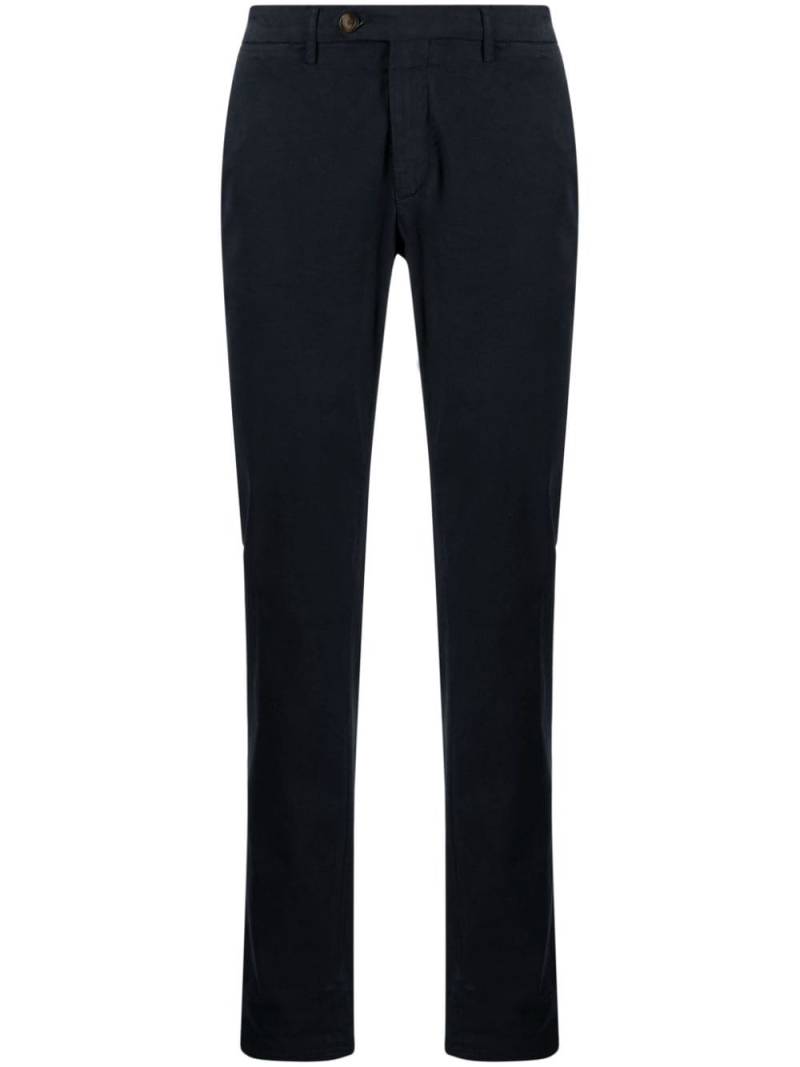 Canali mid-rise straight-leg chino trousers - Blue von Canali