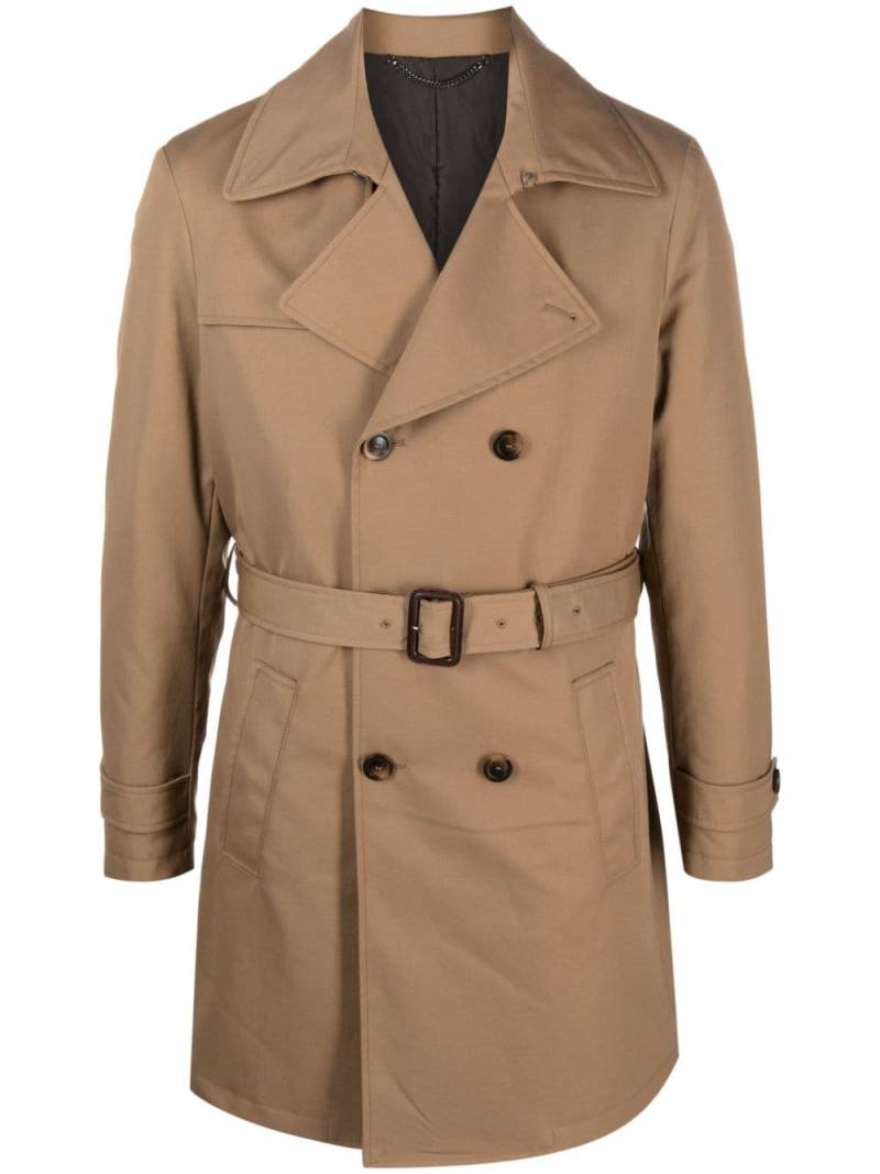 Canali notched-lapels double-breasted trench coat - Brown von Canali