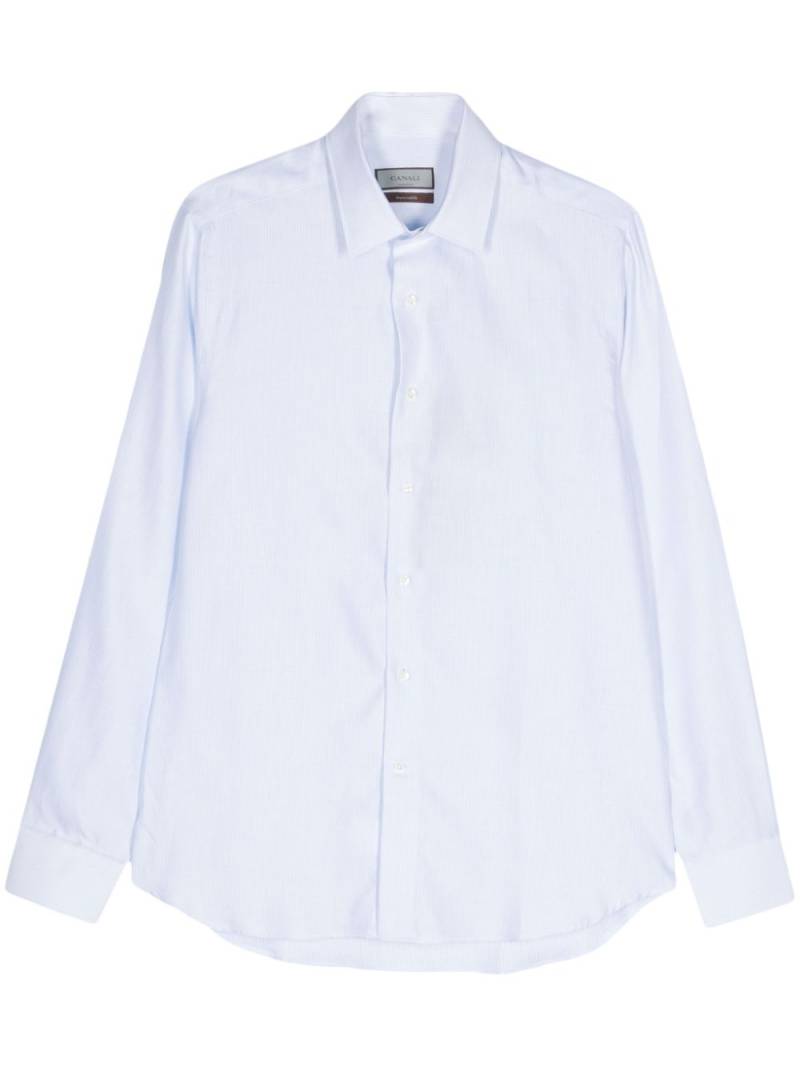 Canali patterned-jacquard shirt - Blue von Canali