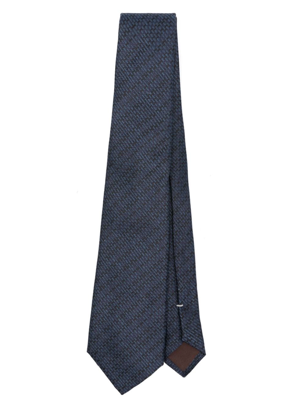 Canali patterned-jacquard silk tie - Blue von Canali