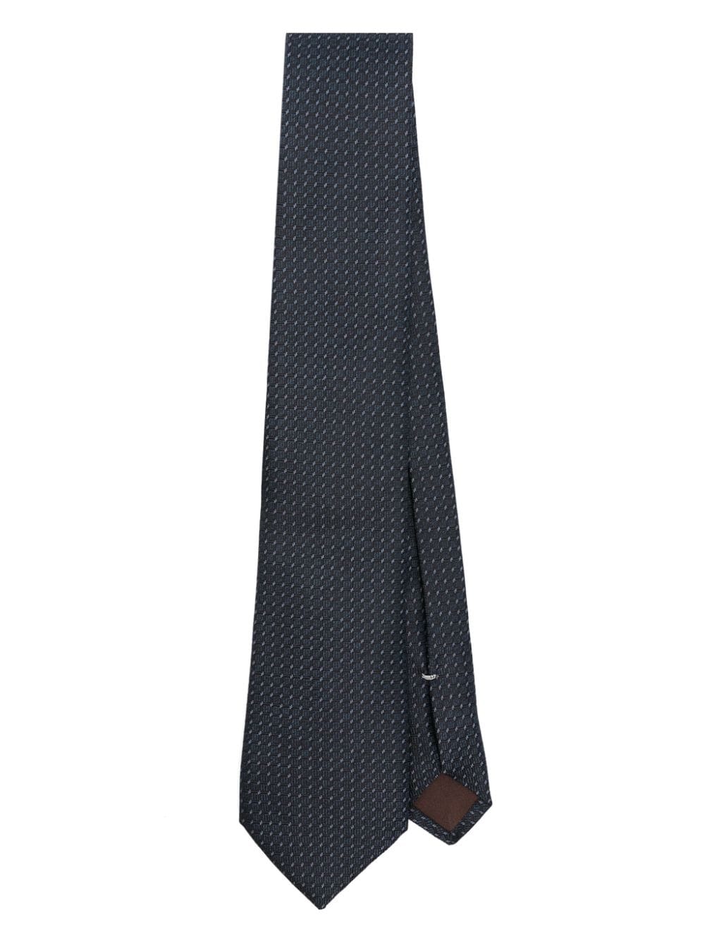 Canali patterned-jacquard silk tie - Blue von Canali