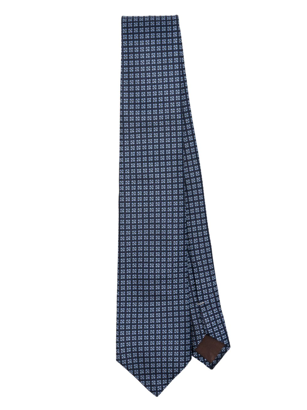 Canali patterned-jacquard silk tie - Blue von Canali