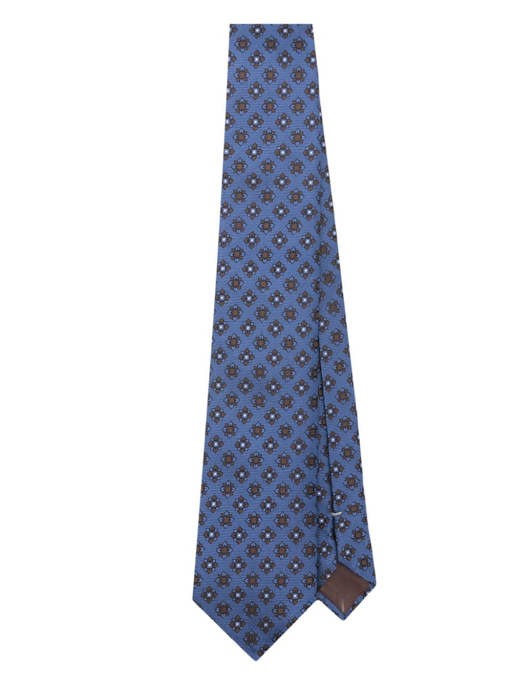 Canali patterned-jacquard silk tie - Blue von Canali