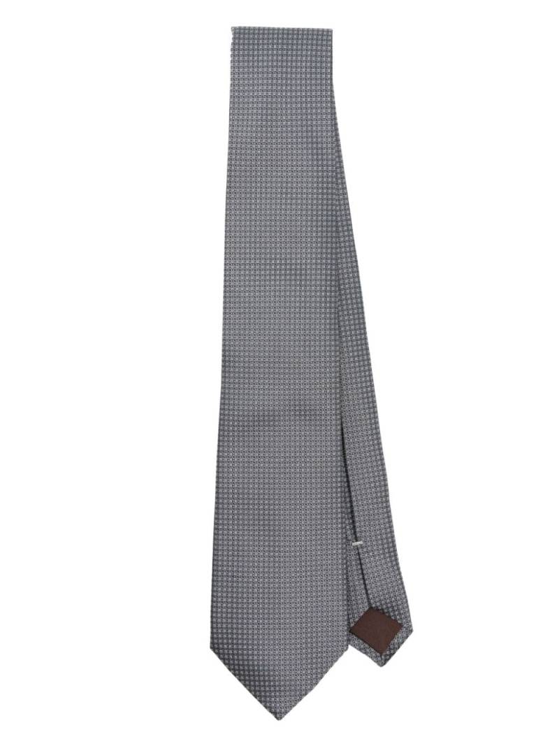 Canali patterned-jacquard silk tie - Grey von Canali