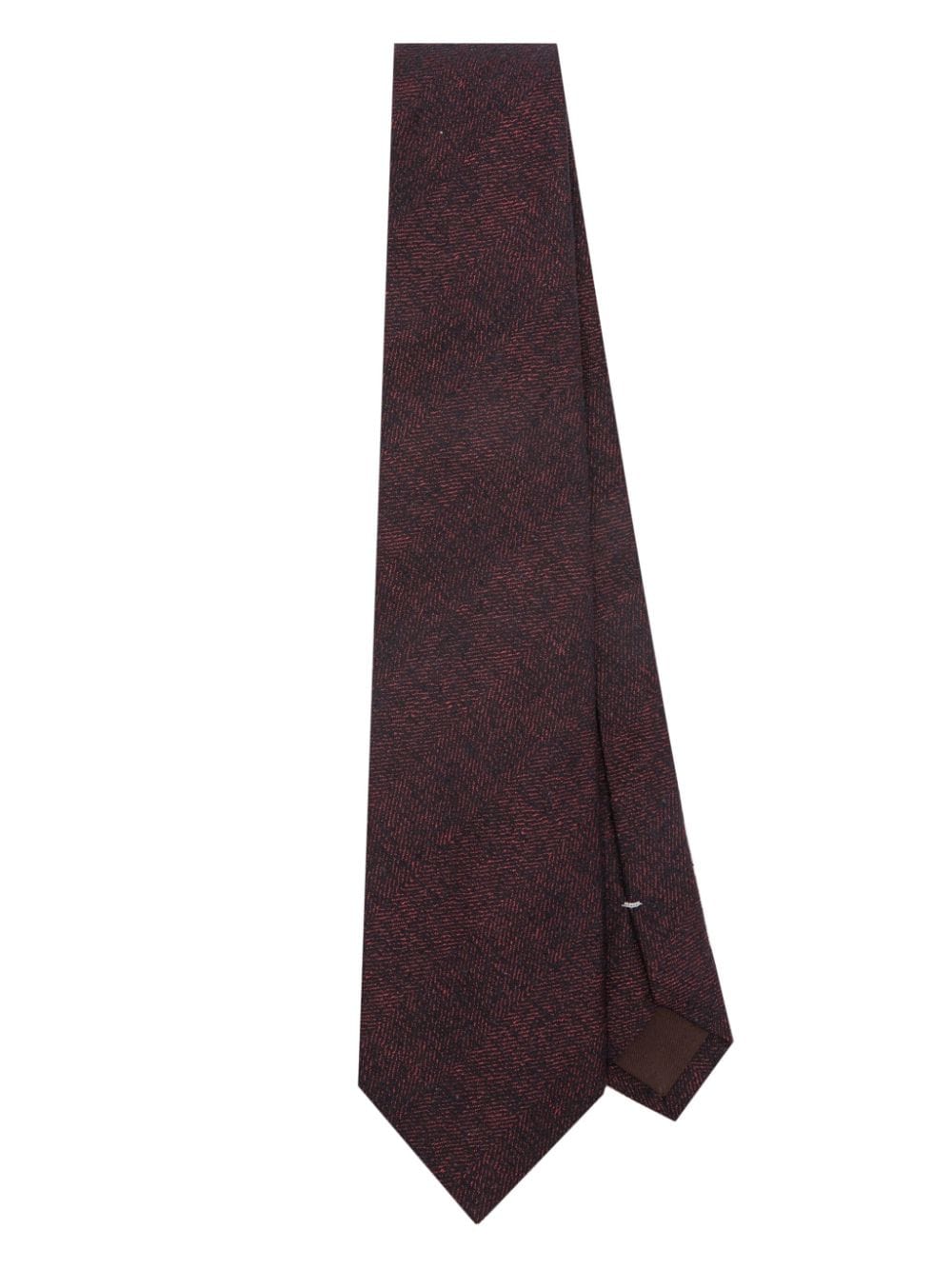 Canali patterned-jacquard silk tie - Red von Canali