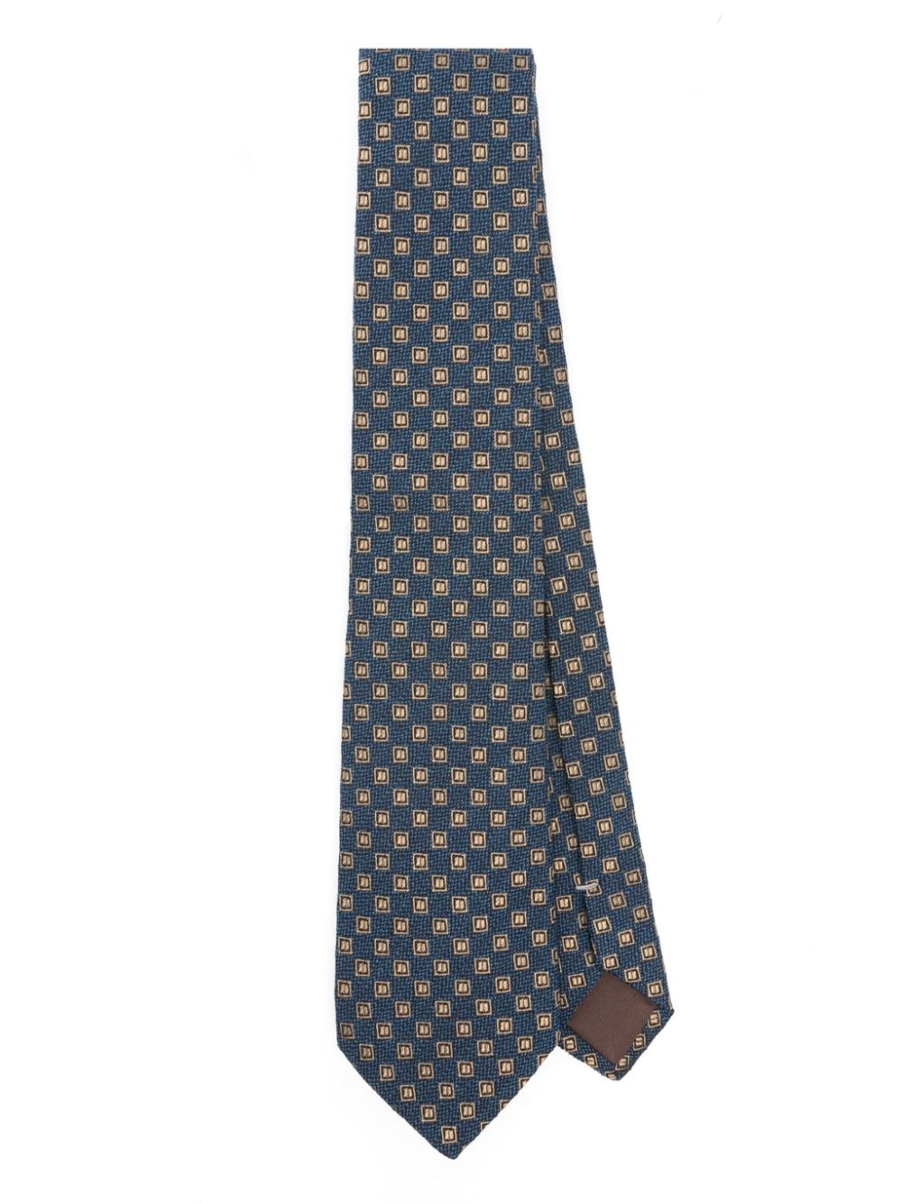 Canali patterned-jacquard tie - Blue von Canali