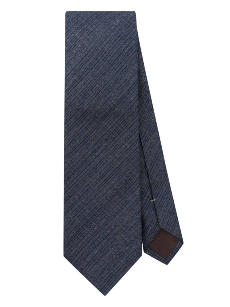 Canali patterned tie - Blue von Canali