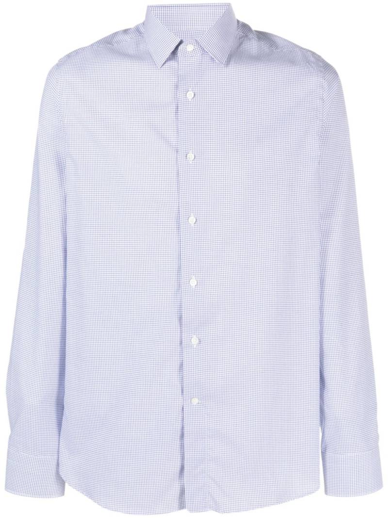 Canali pinstriped cotton shirt - Blue von Canali