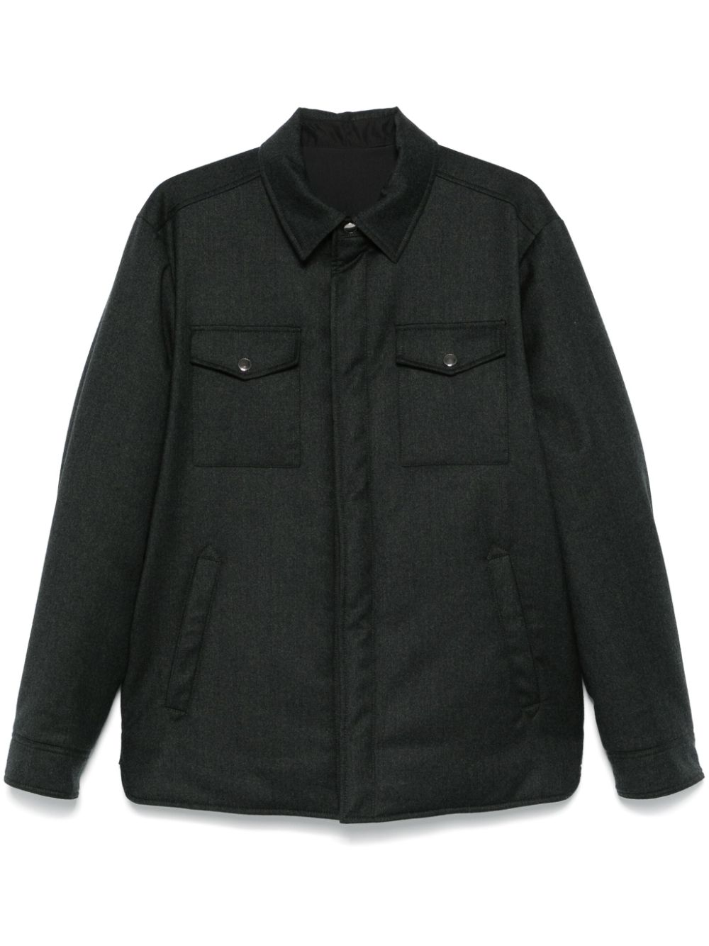 Canali reversible wool jacket - Green von Canali