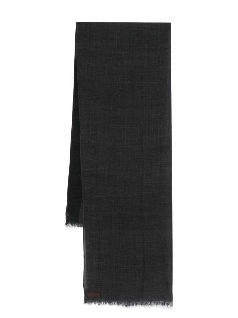 Canali semi-sheer scarf - Grey von Canali