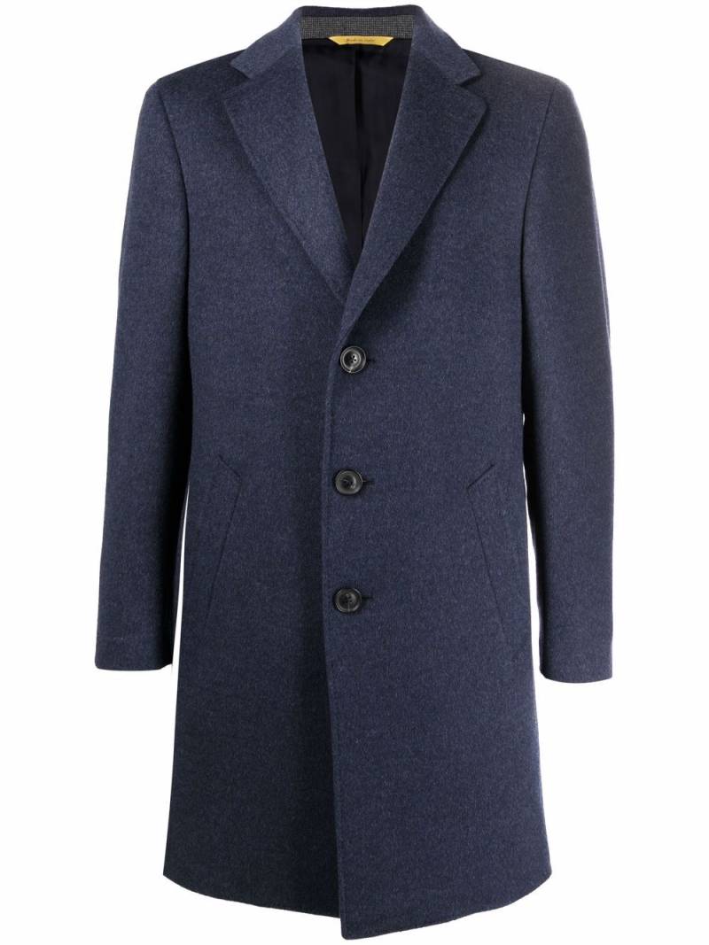 Canali single-breasted button coat - Blue von Canali