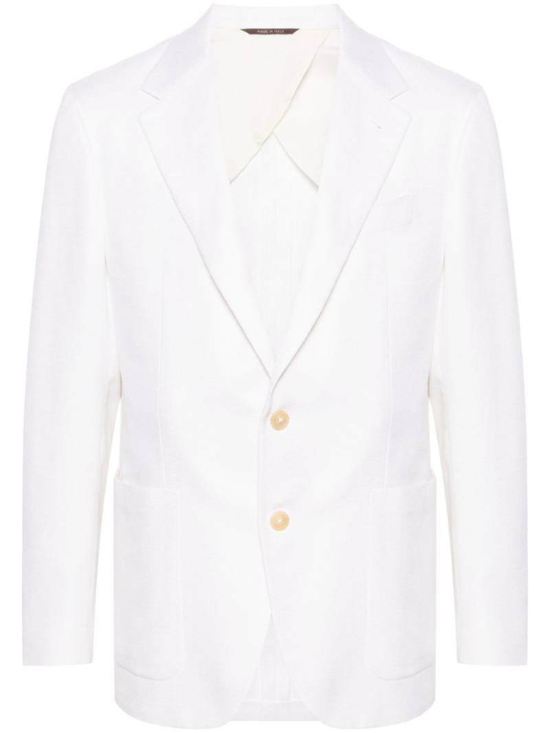 Canali single-breasted silk blazer - White von Canali