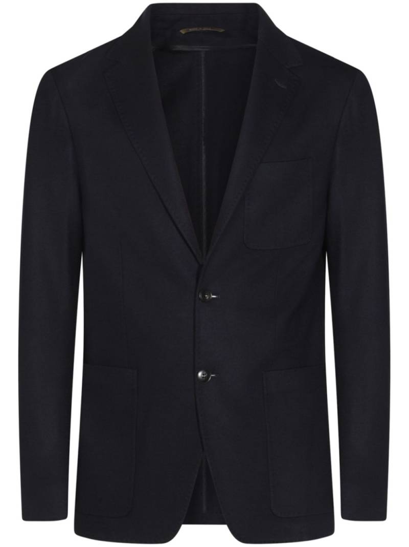 Canali single-breasted wool blazer - Black von Canali