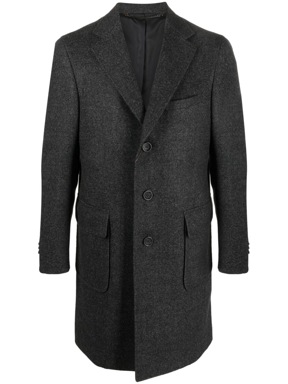 Canali single-breasted wool coat - Grey von Canali