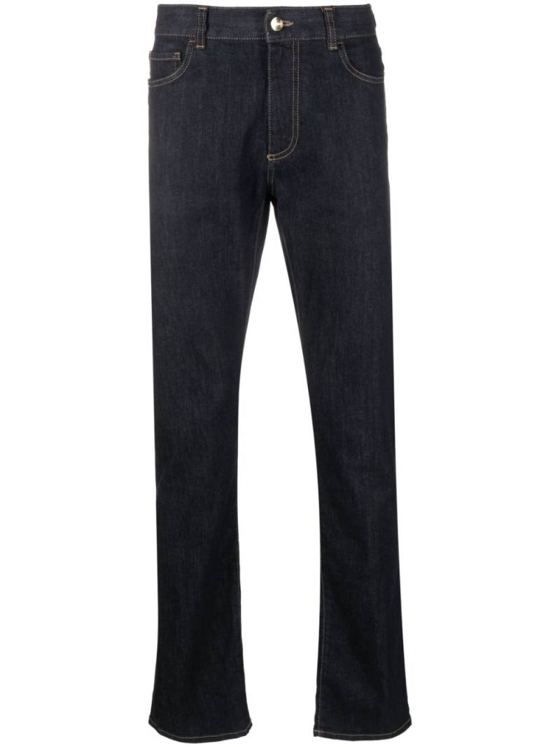 Canali slim-cut cotton jeans - Blue von Canali