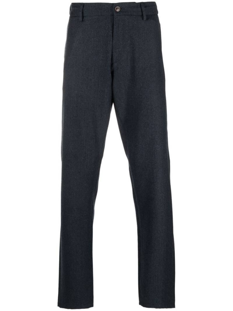 Canali slim-cut wool chino trousers - Blue von Canali