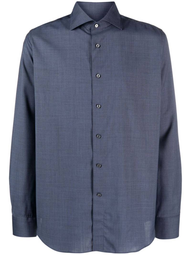 Canali spread-collar cotton shirt - Blue von Canali