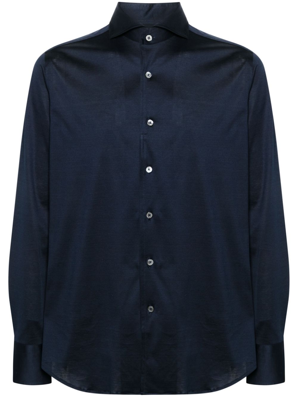 Canali spread-collar cotton shirt - Blue von Canali