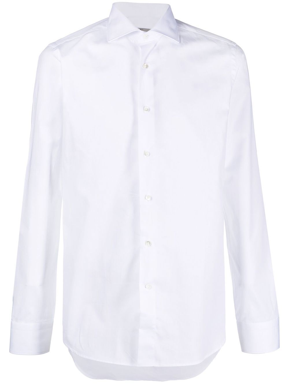 Canali spread collar cotton shirt - White von Canali