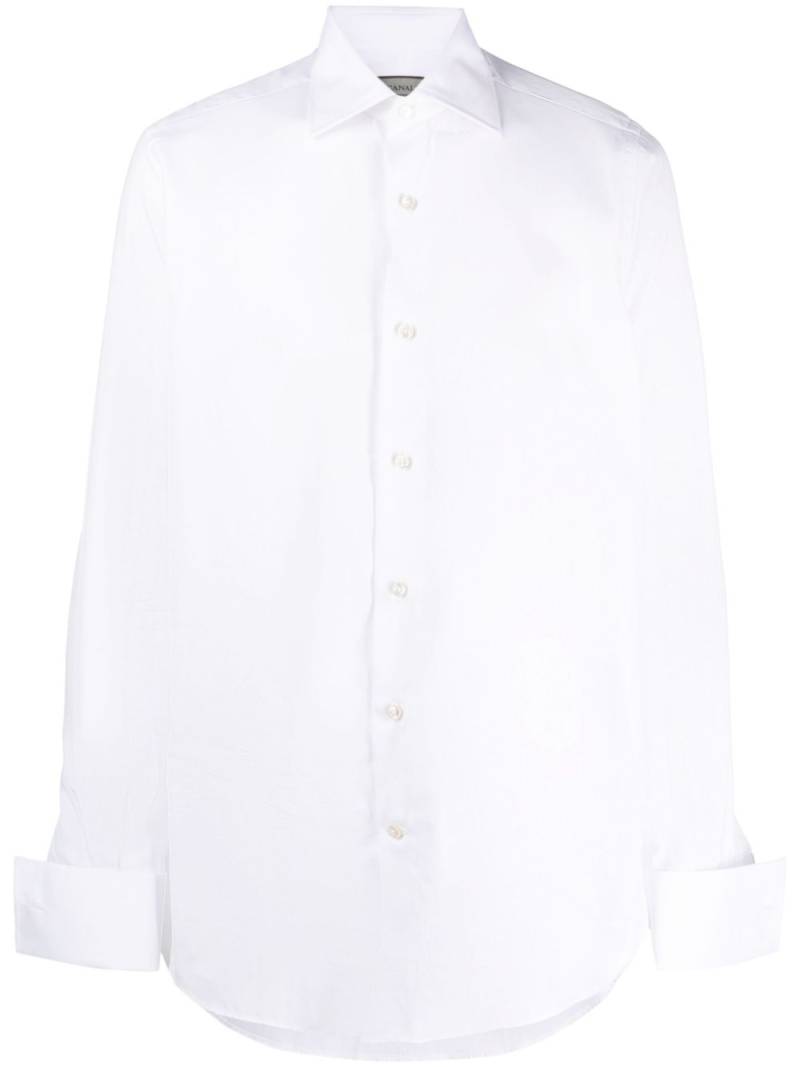 Canali spread-collar cotton shirt - White von Canali