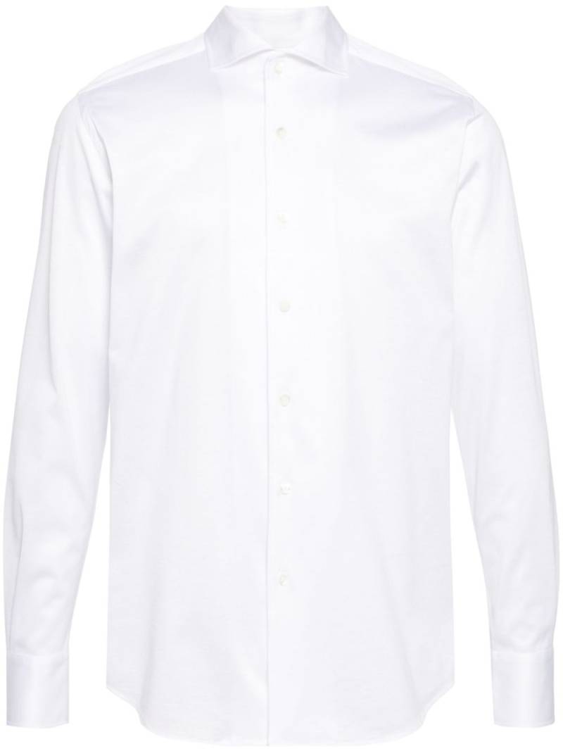 Canali spread-collar cotton shirt - White von Canali