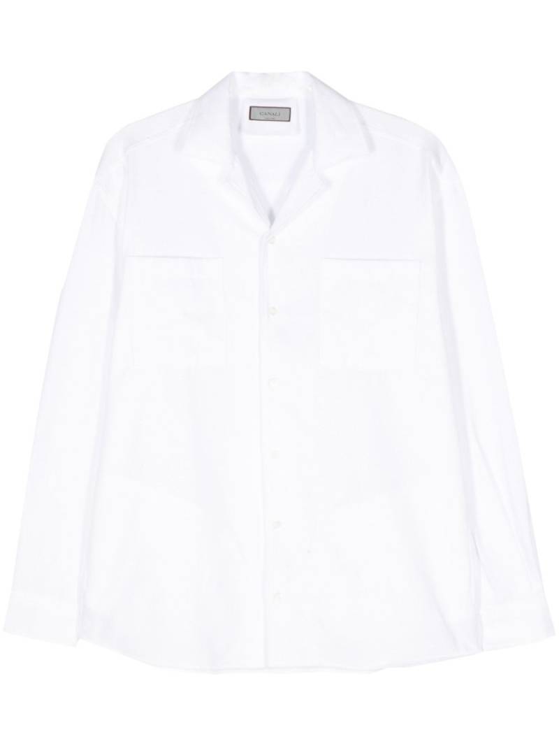 Canali spread-collar textured shirt - White von Canali