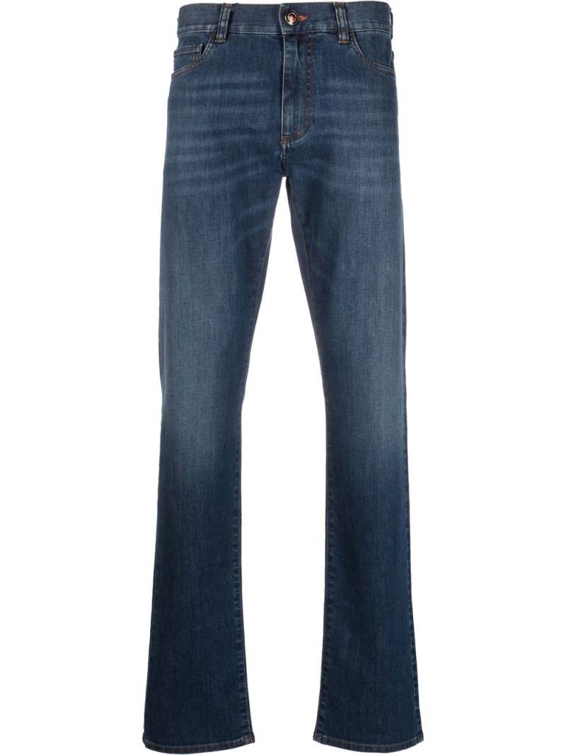 Canali straight-leg washed jeans - Blue von Canali