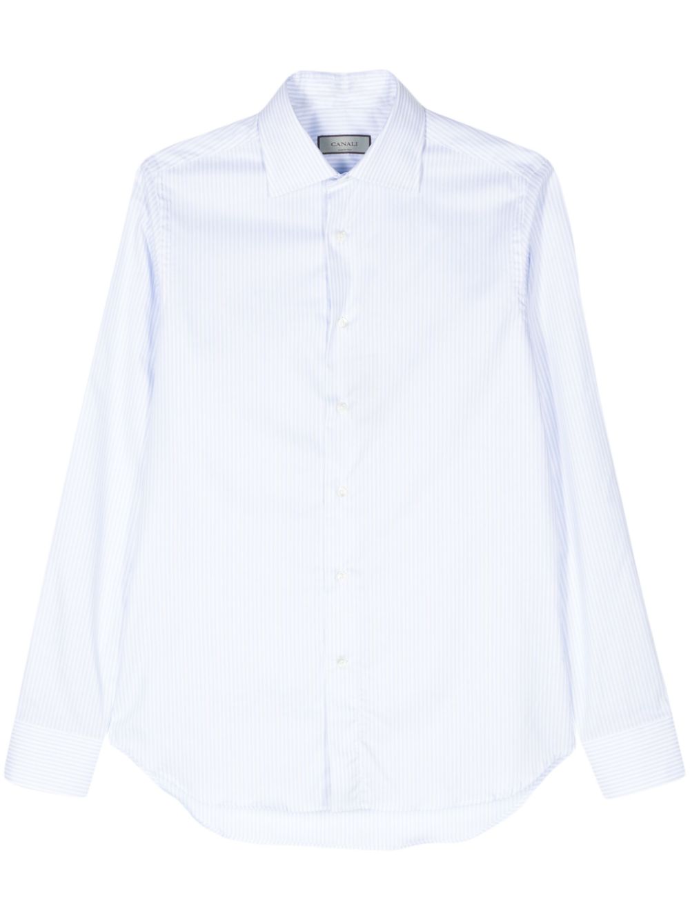 Canali striped cotton shirt - Blue von Canali