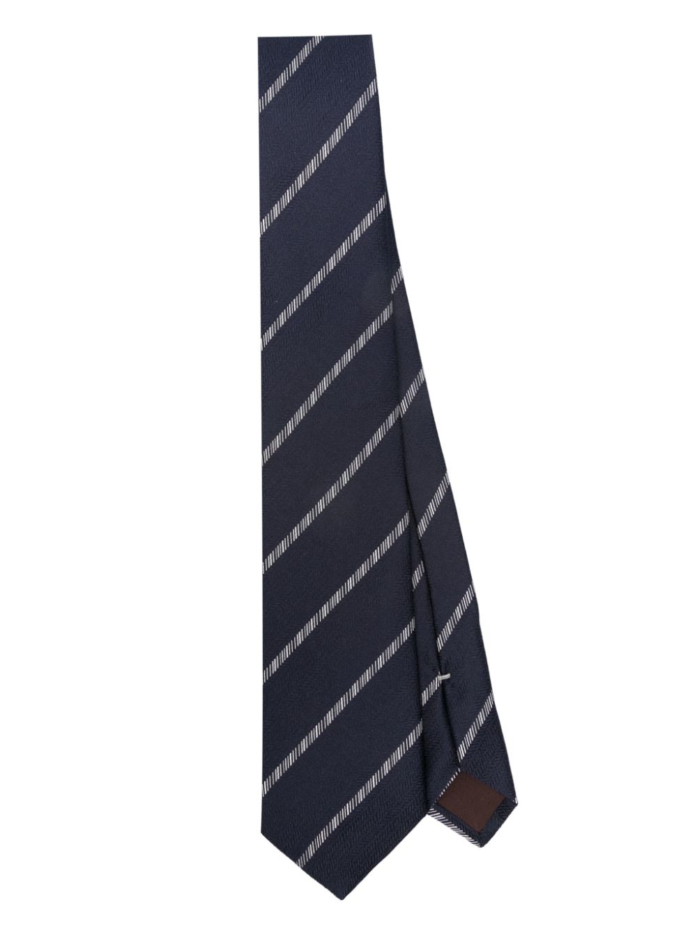 Canali striped silk tie - Blue von Canali