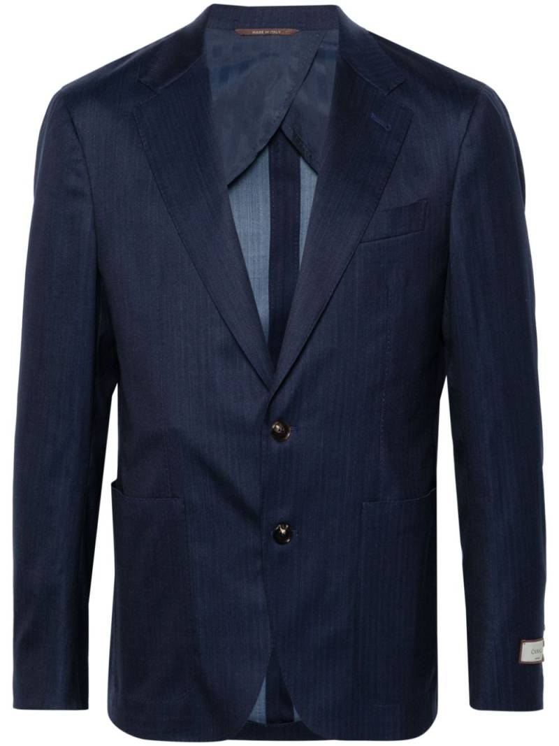 Canali striped wool-blend blazer - Blue von Canali