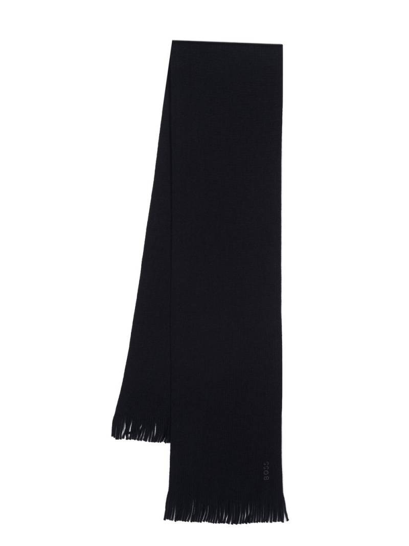 Canali tasseled cashmere scarf - Blue von Canali