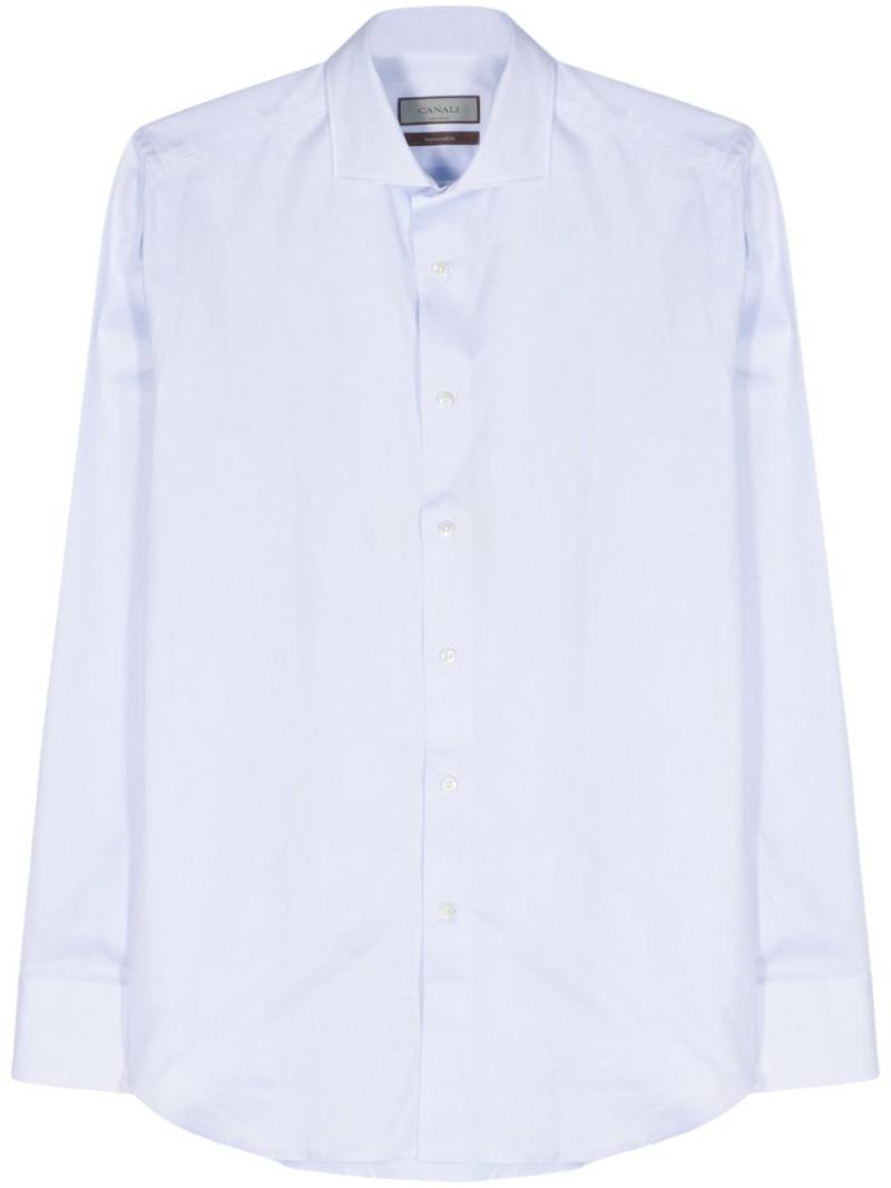 Canali textured cotton shirt - Blue von Canali