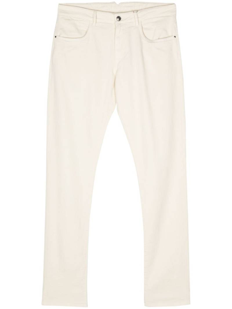 Canali tonal-stitching straight-leg trousers - White von Canali